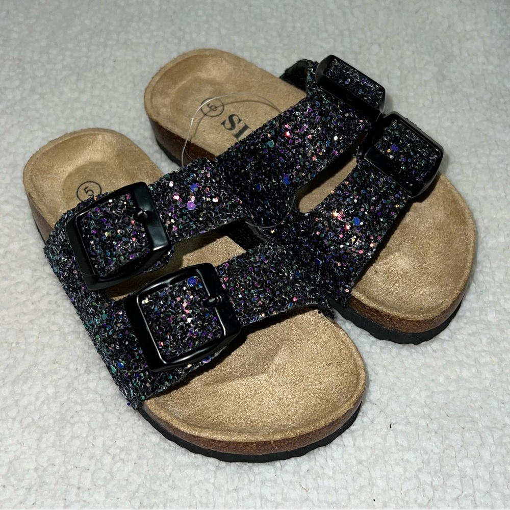 🆕NWOT Sparkle in Pink “Birkley” sandals toddler girls size 5